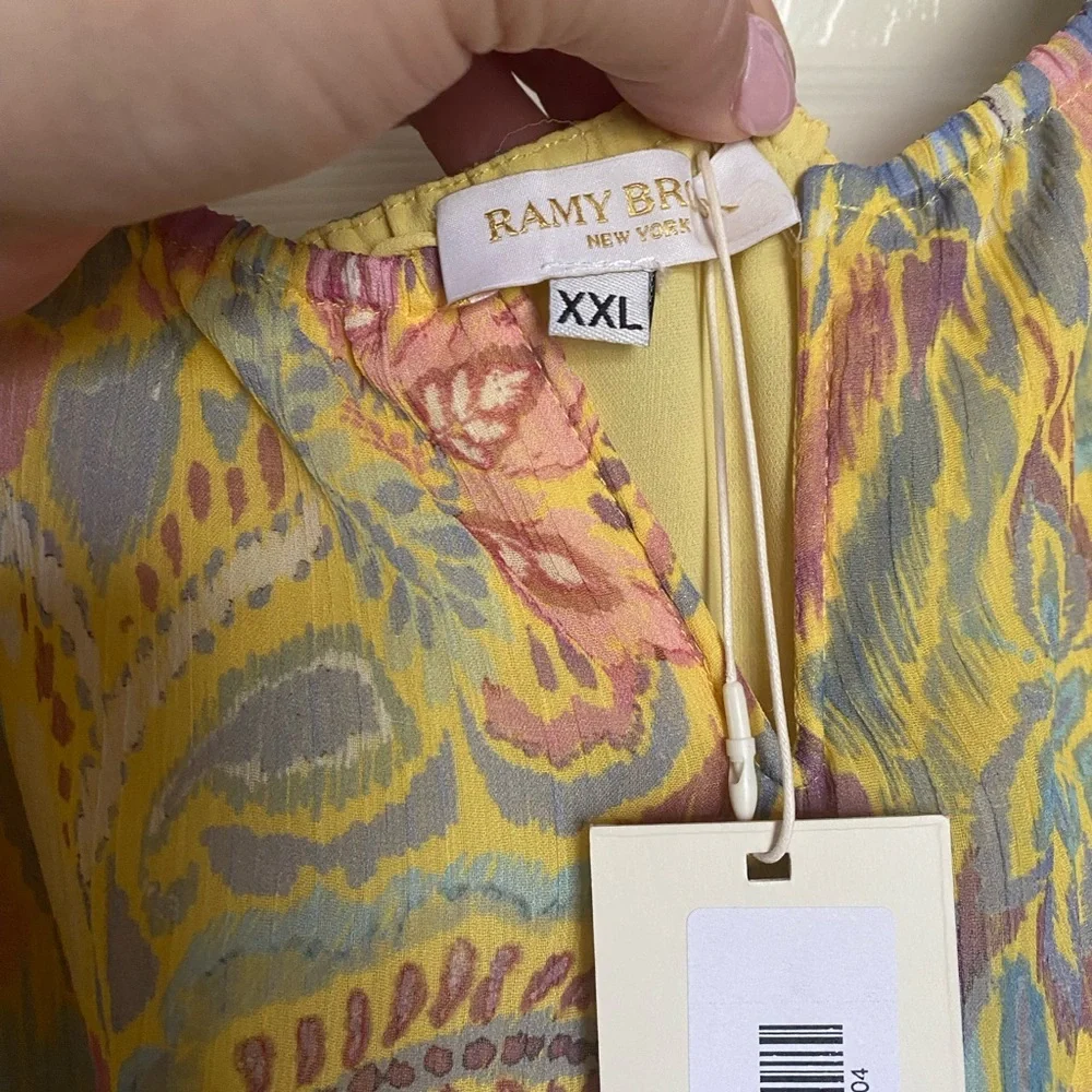 Ramy Brook Yellow Ruffled Tiered Sundress XXL - Picture 4 of 6